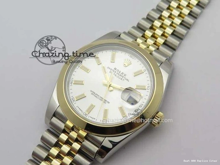 Best AAA Replica Sites On Dial Noob Silver Jubilee YG 126303 A 41mm Wrapped 1:1 Compact SS YG 3764 Bracelet Best Edition DateJust 0116